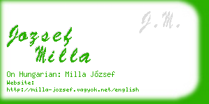 jozsef milla business card