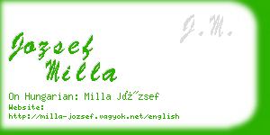 jozsef milla business card